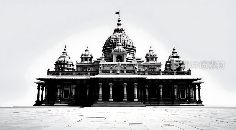 宏伟庙宇庄严肃穆