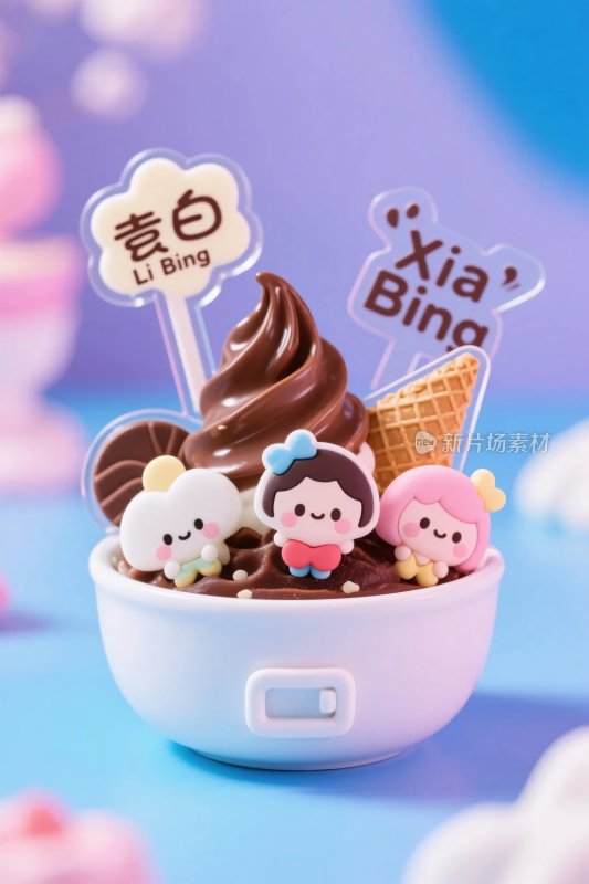 可爱甜点卡通插画