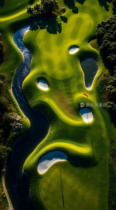 高尔夫球场俯瞰图