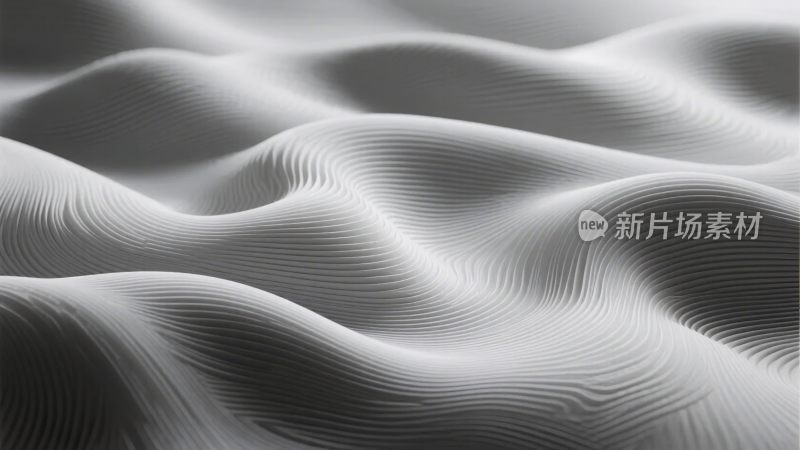 黑白波浪线条抽象图案