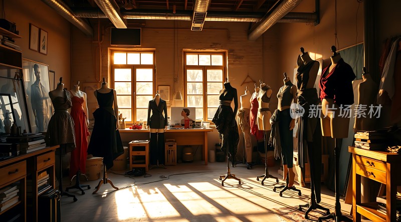 阳光下的裁缝工作室