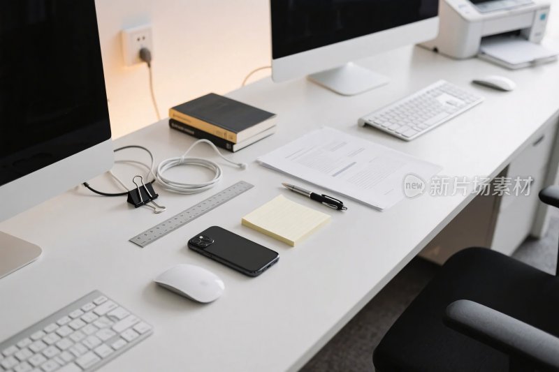 办公桌面工作场景图