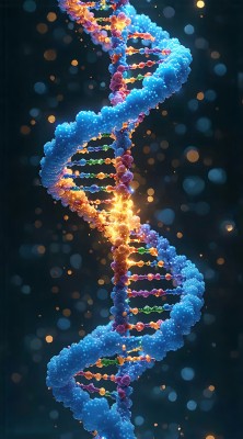 蓝色螺旋DNA结构 蓝色螺旋DNA结构