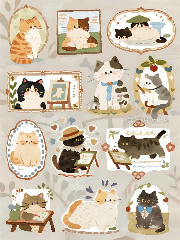 猫咪画家系列