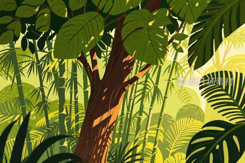 热带雨林插画