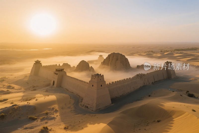 沙漠古城遗迹风光