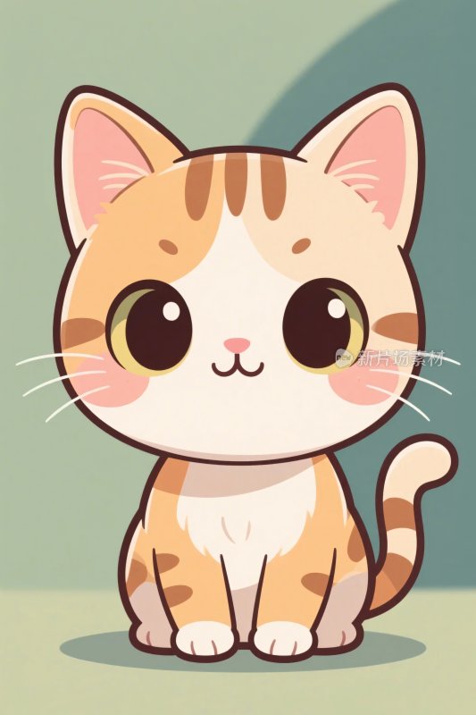 可爱卡通小猫插画