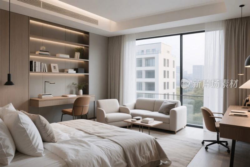 现代简约酒店客房