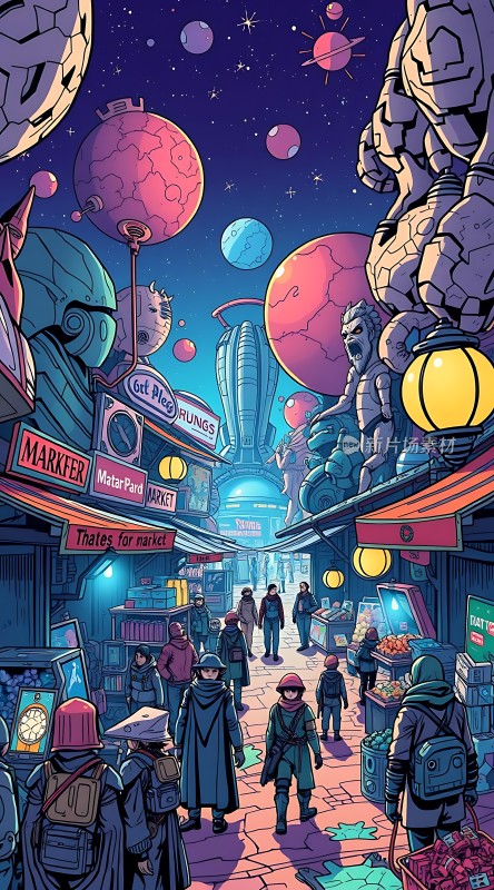 宇宙集市繁华夜市