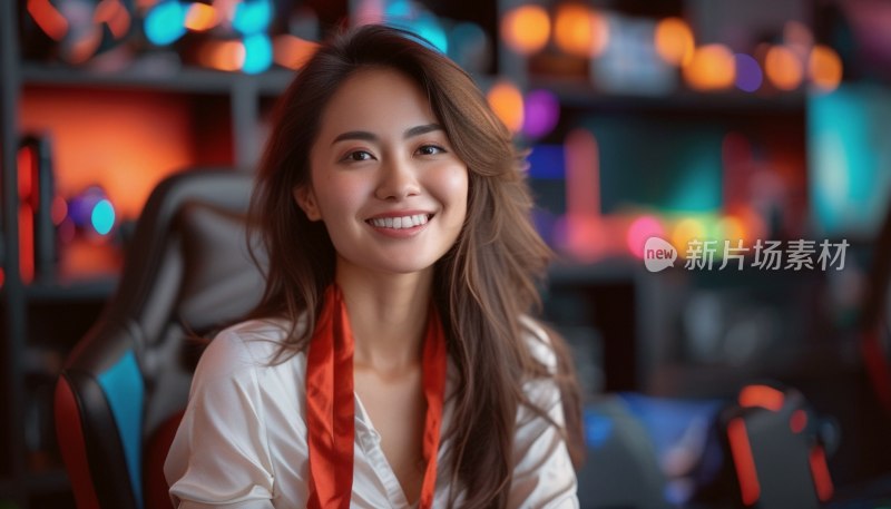 中国女性游戏微笑