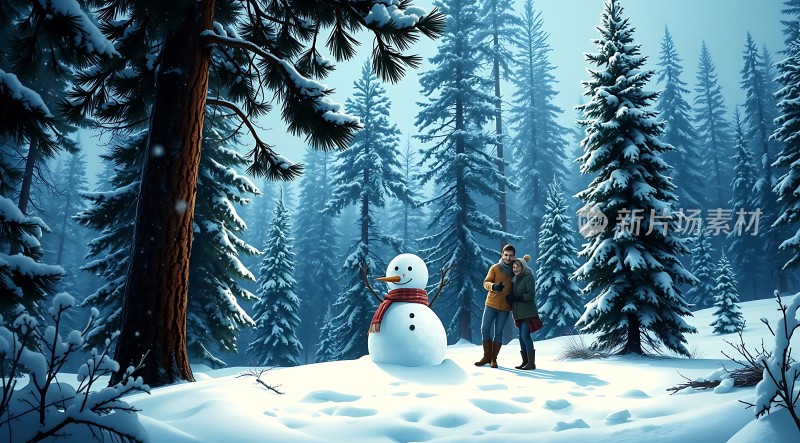 雪地里的温馨时刻