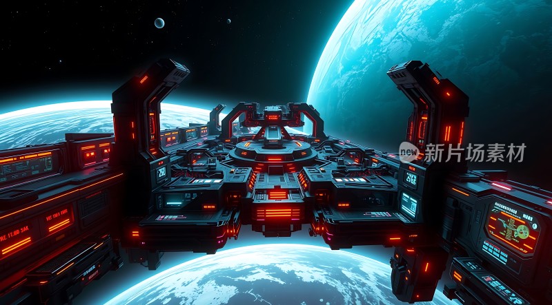 星际飞船与地球