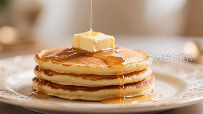 美味煎饼配糖浆