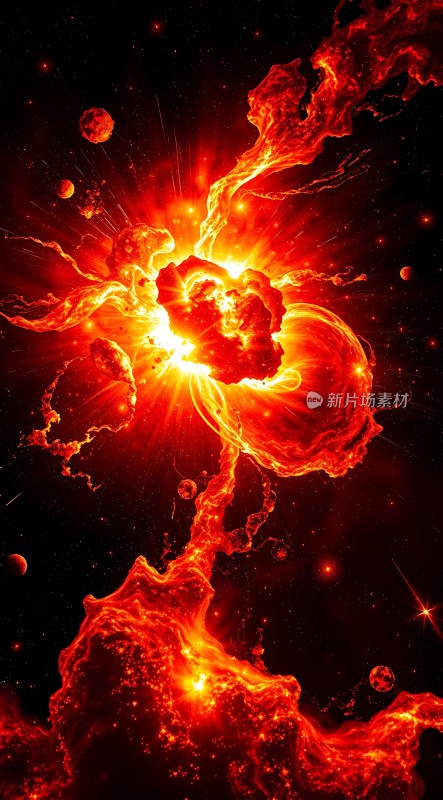 宇宙奇观星云与行星的壮丽景象