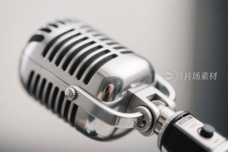 复古麦克风特写