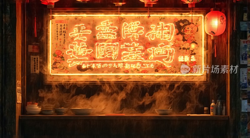 湘菜馆霓虹灯招牌