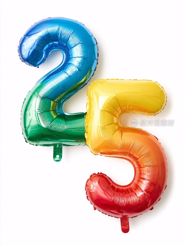 彩色数字气球组合