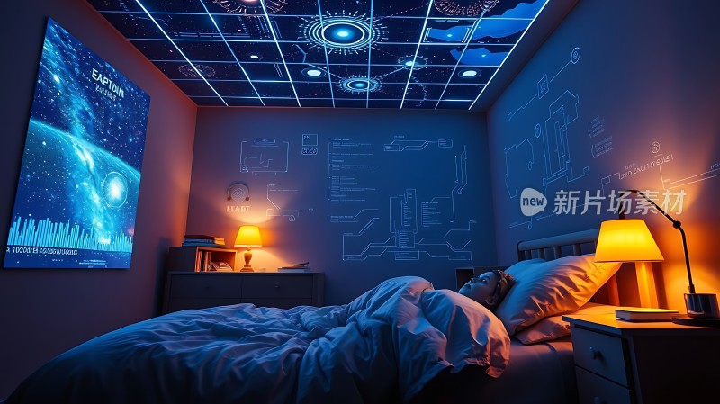 科技感卧室未来主义风格