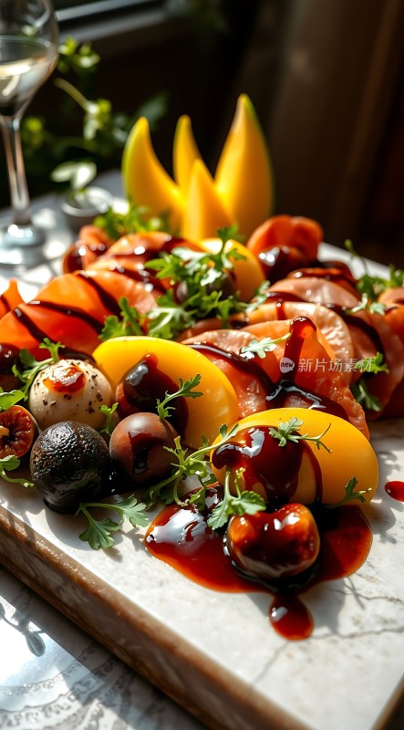 阳光下的水果拼盘