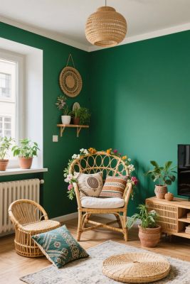 绿调温馨室内场景