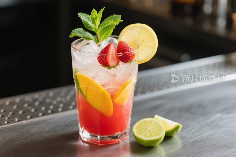 水果饮品特写图