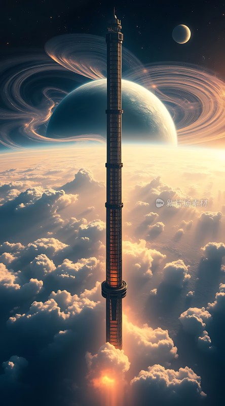 太空巨塔与神秘星球