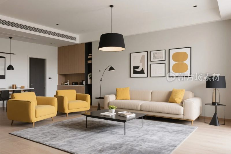 现代简约客厅布置