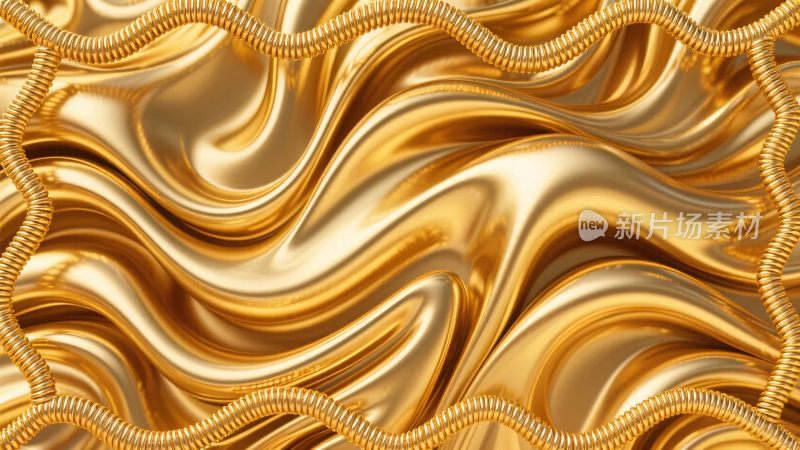 金色绸缎纹理背景