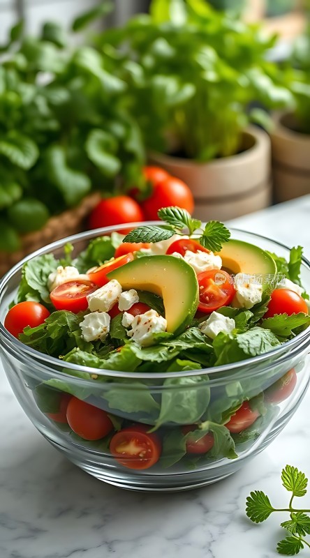 清新蔬菜沙拉健康美味