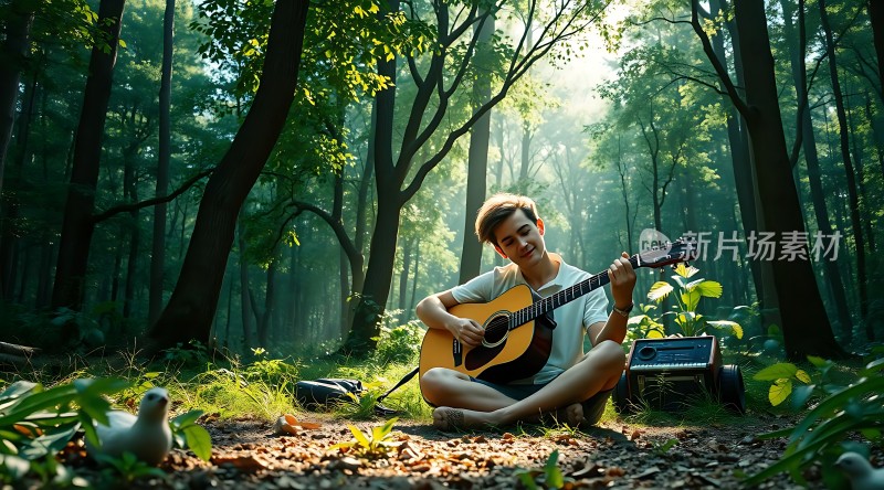 阳光下的森林音乐会