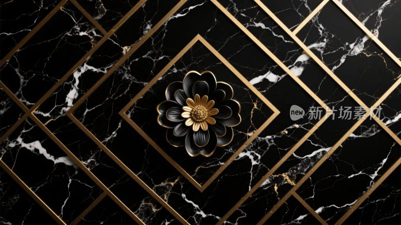 黑金大理石装饰画