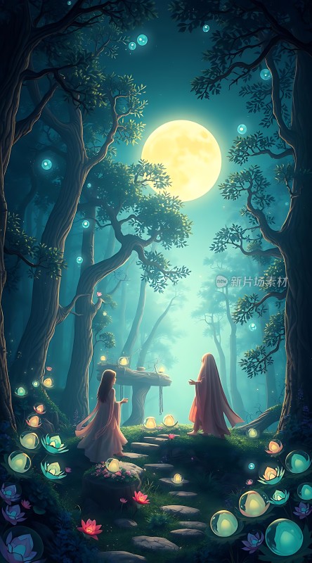 夜幕下的精灵之舞