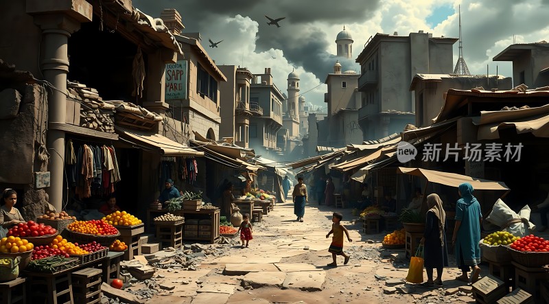 战火中的市场繁荣与毁灭并存