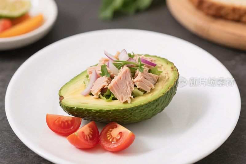 牛油果船三明治美食摄影