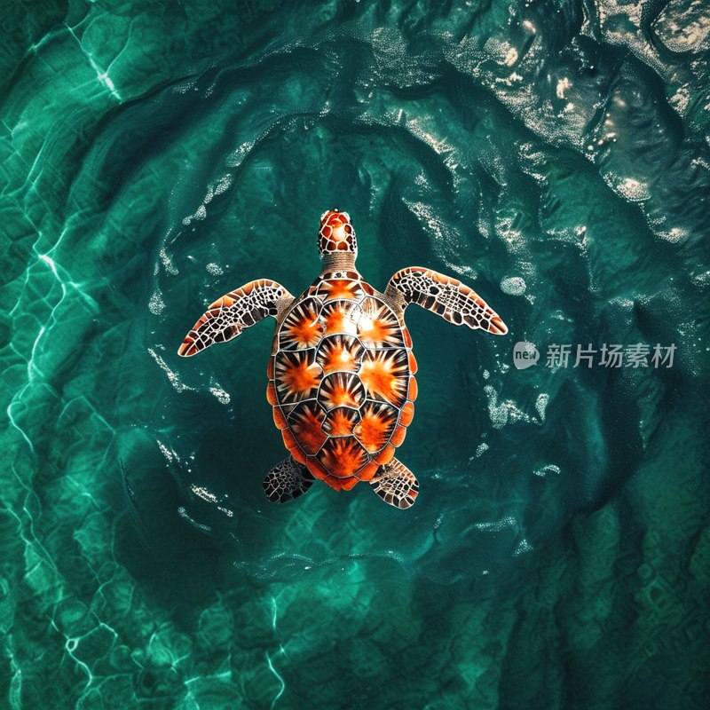 绿海龟海景