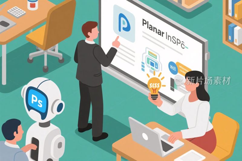 团队协作创意计划插画