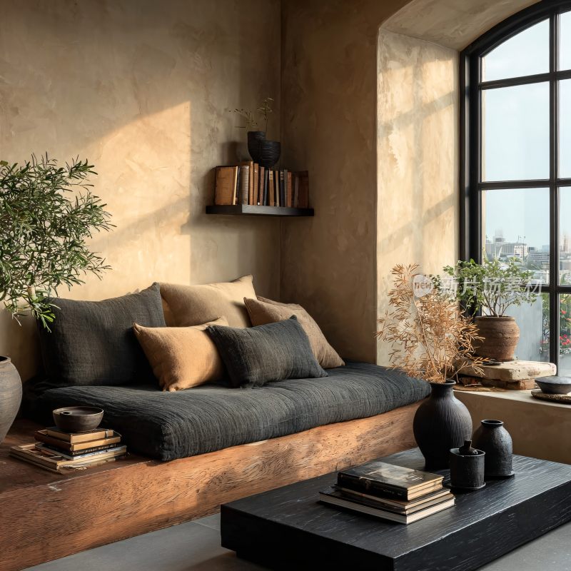 温馨舒适的室内角落场景