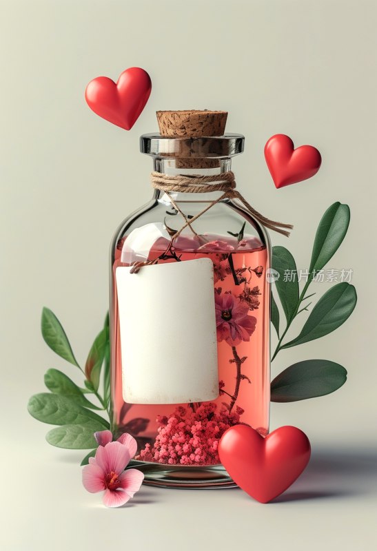 药水瓶浪漫插画