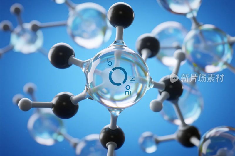 分子结构科学插画