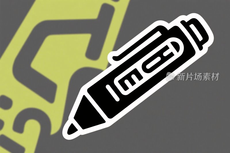 黑白风格马克笔插画