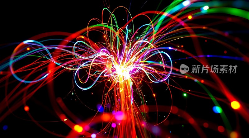 五彩斑斓的光芒绽放