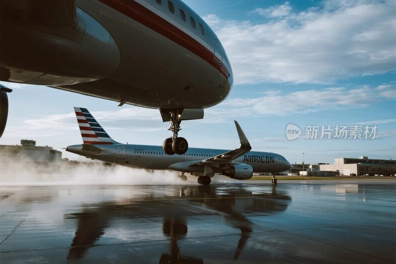 机场飞机起降场景