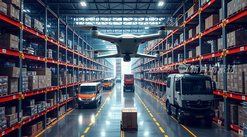 智能物流中心无人机与卡车协同作业