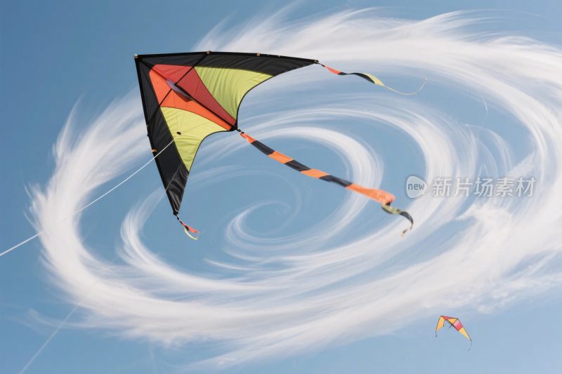 风筝旋风插画