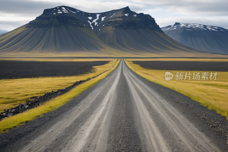 山的土路风光风景图片