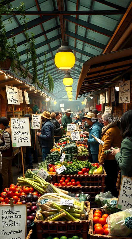 市场里的新鲜蔬果