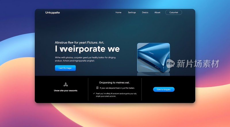 新片场素材蓝色设备展示