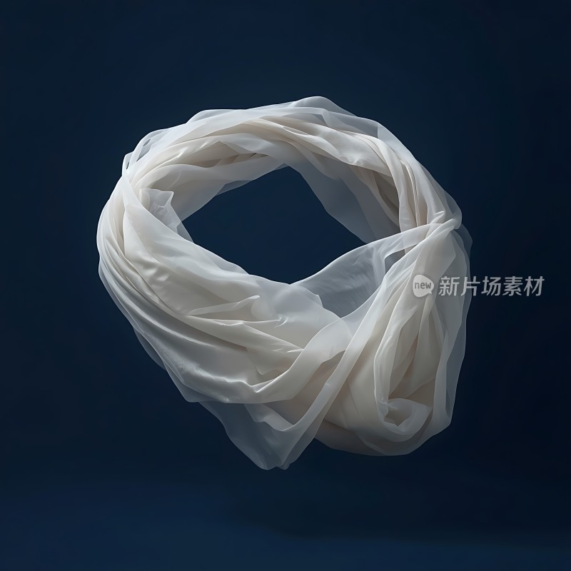 白色薄纱飘动之美