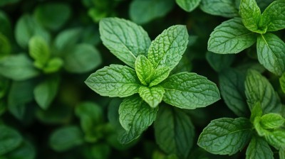 唇形科植物薄荷枝叶