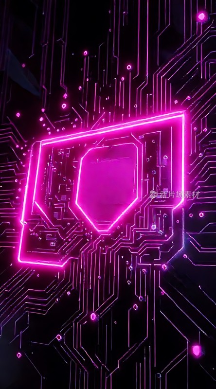 科技未来主义紫色电路板设计